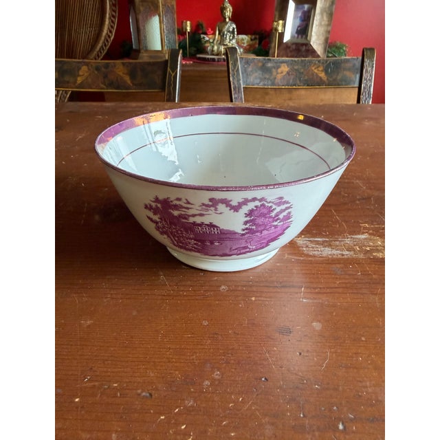 Rare Antique Pink Lustre and Bat Printed Pearlware Waste Bowl, Attributed to Thomas Wolfe, Circa 1805 For Sale - Image 14 of 14