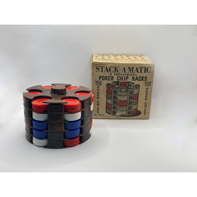 Mid-Century Modern Mid 20th Century Rotating Poker Chip Holder For Sale - Image 3 of 8