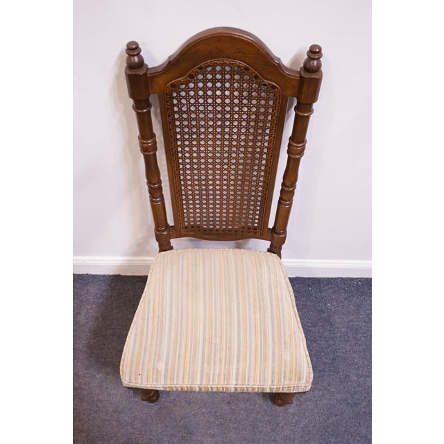 Brown Thomasville Furniture Kenilworth Collection Solid Oak English Tudor Style Dining Side Chair 860-99 For Sale - Image 8 of 12