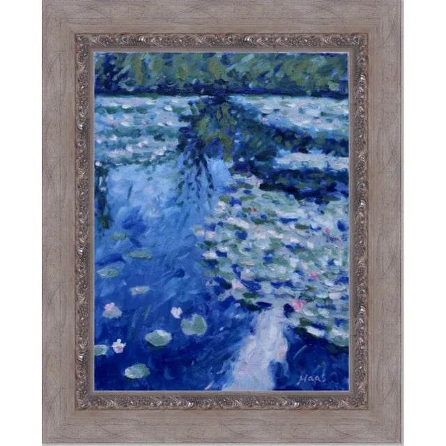 2020s Water Gardens — Pond Reflections Impressionist Oil Painting For Sale - Image 5 of 7
