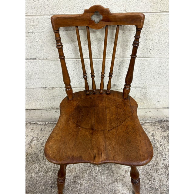 Antique Rothschild’s Child Size Pub Style Farmhouse Side Chair For Sale - Image 4 of 10