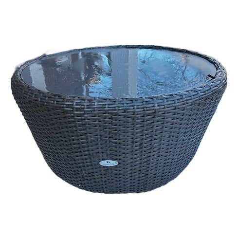 Wicker Side Table by Gloster For Sale