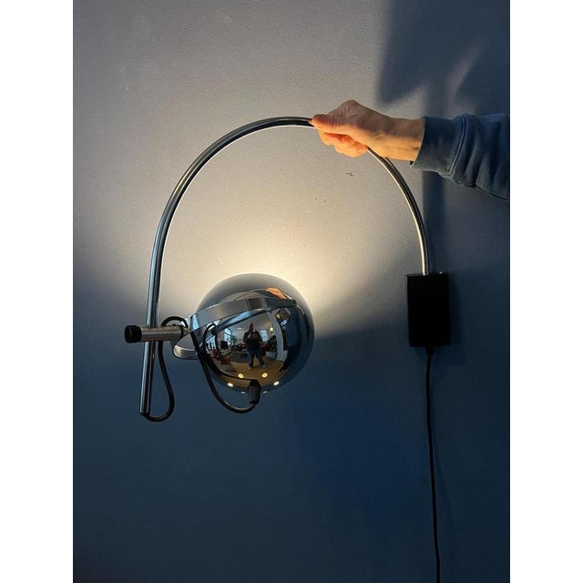 Space Age Arc Wall Lamp in Chrome by Herda For Sale - Image 13 of 13