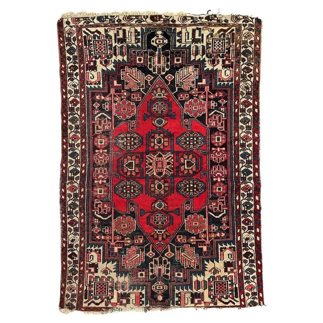 Vintage Distressed Hamadan Rug, 1940s For Sale - Image 16 of 16