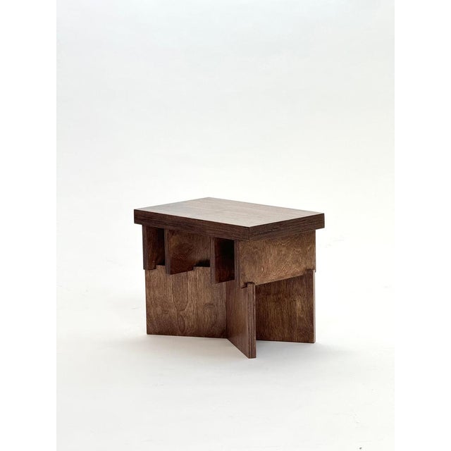Wood Building Stool by Goons For Sale - Image 7 of 9