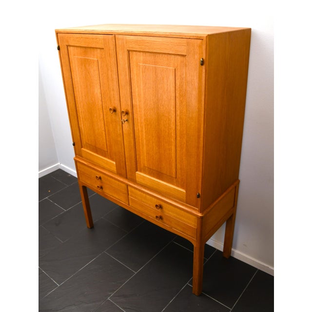 Swedish Oak Cabinet by Carl Malmsten for Carl Löfving & Söner Ab, 1970s For Sale - Image 3 of 12