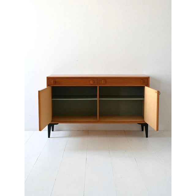 Vintage Scandinavian Teak Sideboard with Black Legs, 1950s-1960s For Sale - Image 3 of 8