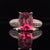 Diamond Tourmaline Rubellite Ring 6.75 14k Gold 4.10 TCW Women Certified For Sale - Image 11 of 16