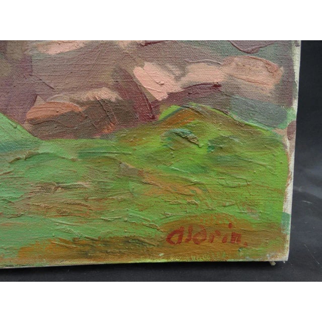 Realism 1944 "Rocks Along Shore" Painting by Anders Aldrin For Sale - Image 3 of 6