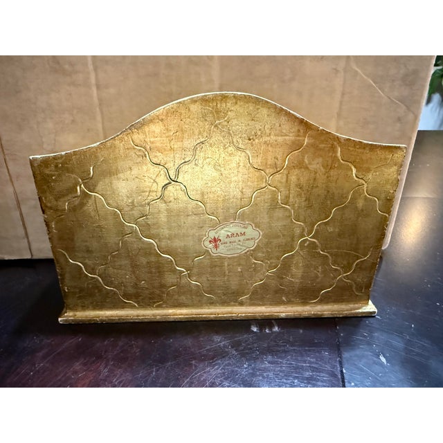 Mid 20th Century Italian Wooden Hand Painted Florentino Ink Writing Stationary Box Notes-Letters Box For Sale In Phoenix - Image 6 of 10