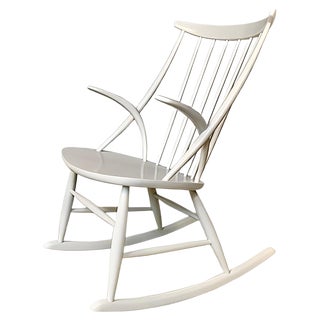 Danish No.3 Rocking Chair by Illum Wikkelsø for Niels Eilersen, 1950s For Sale