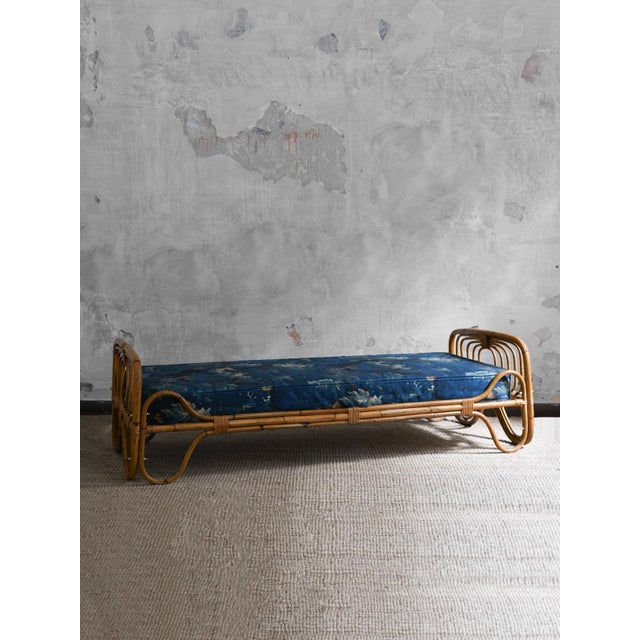 Bamboo and Wicker Daybed, 1960s For Sale - Image 6 of 6
