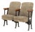 Pair of Bouwerie Lane Theater Beige Upholstered Seats For Sale