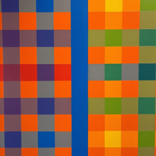 1970s Paolo Minoli, Analytical Work Program 6A, 1974, Acrylic on Panel, Set of 2 For Sale - Image 5 of 11