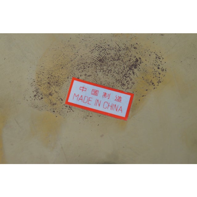 Vintage Chinese Hammered Brass Nesting Foo Dog Planters Jardinieres Cachepots- Set of 3 For Sale - Image 12 of 12