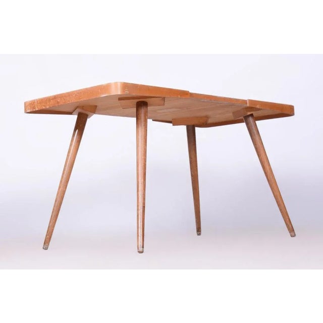 Vintage Beech Coffee Table by Interier Praha, 1960s, in Good conditions. Designed 1960 to 1969 This piece is attributed to...