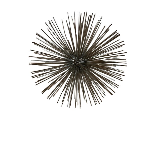 Metal Large Vintage Mid-Century Modern Sea Urchin-Starburst in the Fashion of Curtis Jere For Sale - Image 7 of 8
