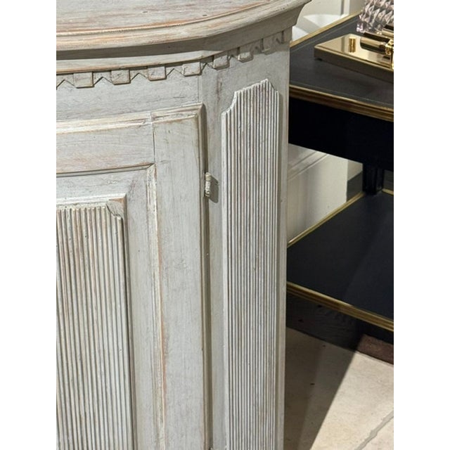 19th Century 19th C. Swedish Painted Corner Cabinet For Sale - Image 5 of 7