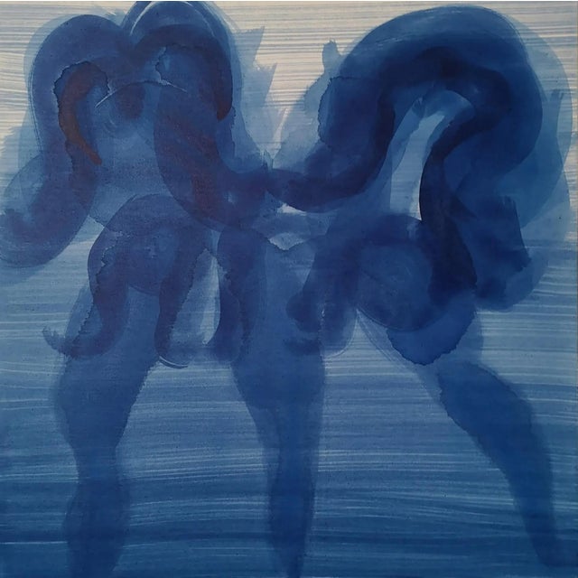 Udi Cassirer, Deux Fois, 2019, Acrylic on Canvas, in Flawless conditions. Designed from 2000 This piece has an attribution...