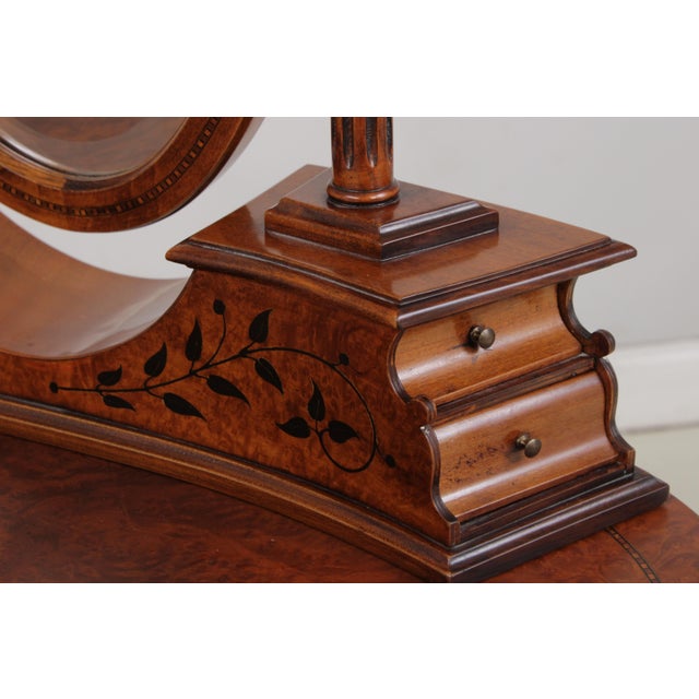 Rho Mobili Louis XVI Inlaid Vanity Dressing Table For Sale - Image 12 of 17