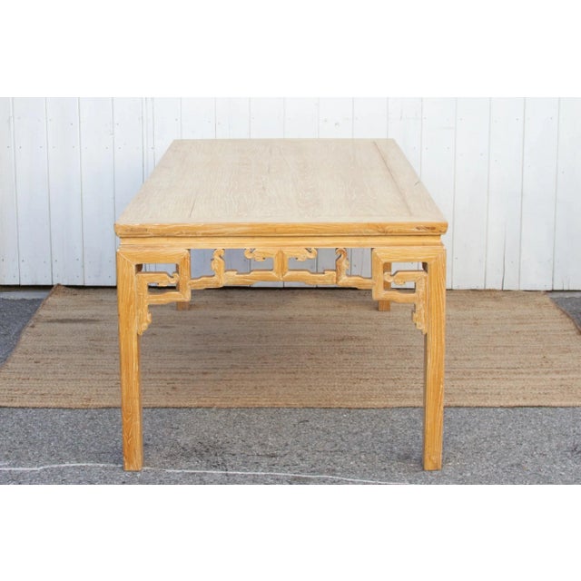 Tan Reclaimed Elm Qing Style Dining Table For Sale - Image 8 of 12