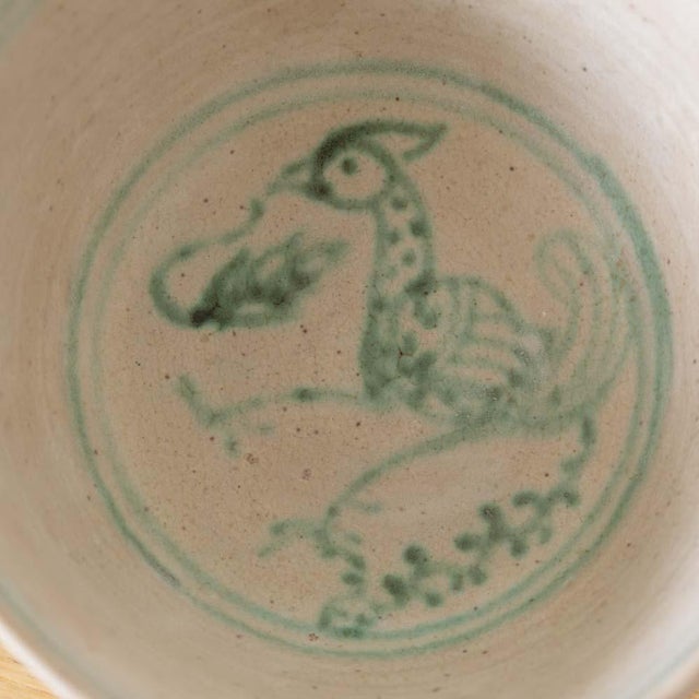 1950s Mid-Century Japanese Oribe Style Chawan Bowl, 1950s For Sale - Image 5 of 10