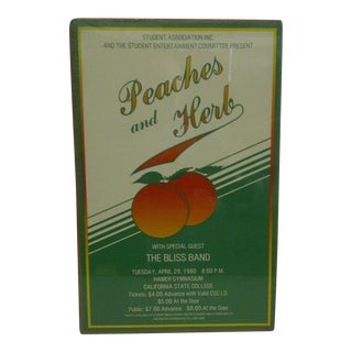 Vintage Peaches & Herb Concert Poster For Sale