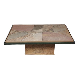 Gilded 24 Carat Coffee Table from Fedam, 1980s For Sale
