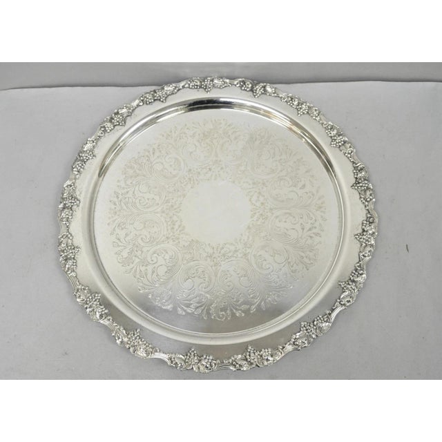 Vintage Sheridan Victorian Silver Plated Punch Bowl Set W/ 12 Cups and Tray For Sale - Image 14 of 18