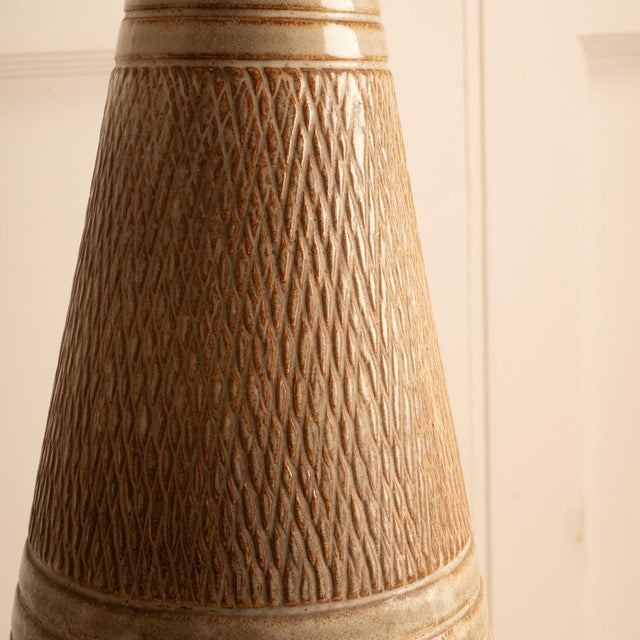 Large Danish Ceramic Lamp For Sale - Image 4 of 7