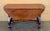 Spanish 20th Century Walnut Drop-Leaf Table with round Top and Lyre Legs For Sale - Image 18 of 18