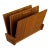 Teak Magazine Holder and Storage Rack With Center Handle Vintage Mid-Century Modern 1960s For Sale