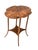 Stunning and elegant Art Nouveau marquetry side table. Design by Émile Gallé Original solid walnut base with four tapered...