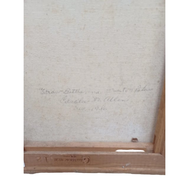 Vintage Framed Still Life Oil on Painting Canvas Signed For Sale - Image 4 of 5