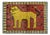 Hand-Knotted Gabbeh Rug in Wool with Lion Motif, 1990s For Sale