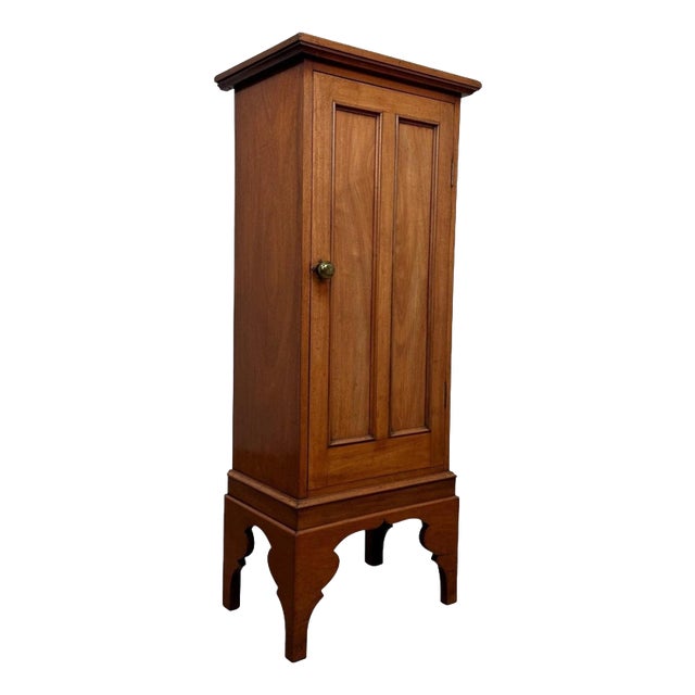 Antique Early 20th Century English Walnut Cupboard For Sale