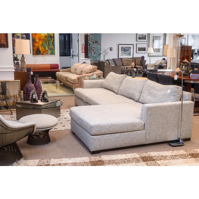 Contemporary Bernhardt Nest Contemporary Gray Fabric 2pc Sectional Sofa For Sale - Image 3 of 11
