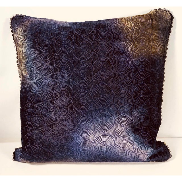 Richard Fischer Collection Luxury Christmas Collection Hand Painted Embroidered Velvet Pillow with Swarovski Crystals...