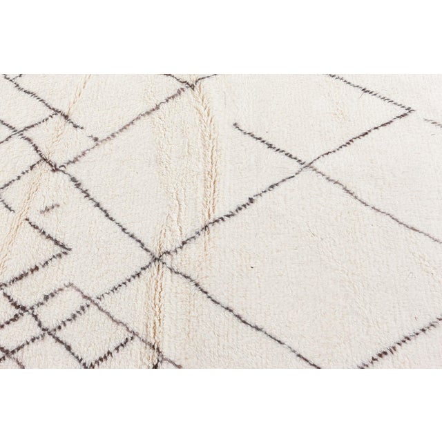 Early 21st Century Modern Abstract Lattice Ivory Oversized Rug "Trace" by Doris Leslie Blau For Sale - Image 5 of 11