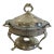 Anchor Hocking Silver Plate Chafing Dish With Glass Insert For Sale