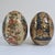 Chinese Vintage Pair Chinese Satsuma‑Style Hand‑Painted Porcelain Eggs 5" For Sale - Image 3 of 10