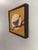 Figurative Sparrow by Terra Novak | Oil on wood Painting of a sparrow perched on a branch with a moon background For Sale - Image 3 of 5