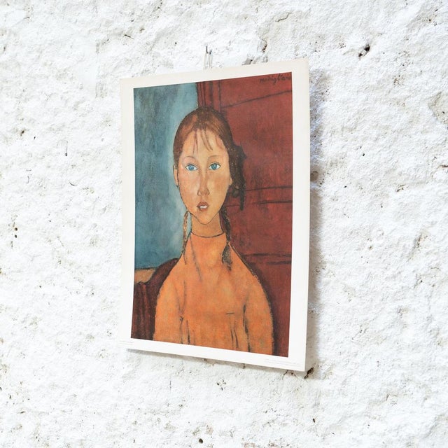 Abrams after Amadeo Modigliani, Girls with Braids, Color Print, 1970 For Sale - Image 3 of 11