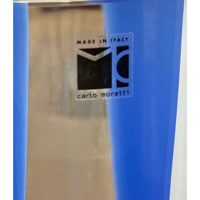 2010s Carlo Moretti Signed Geometric Murano Glass Vase. Italy, 2010. For Sale - Image 5 of 11