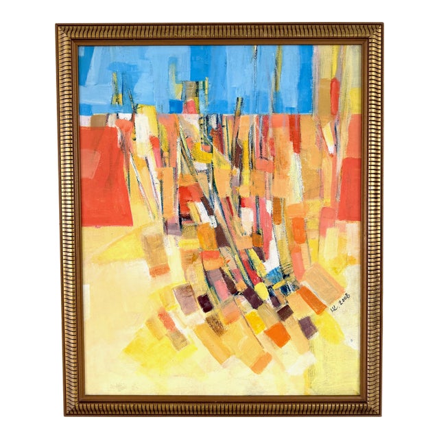 Abstract Mixed Media Painting For Sale