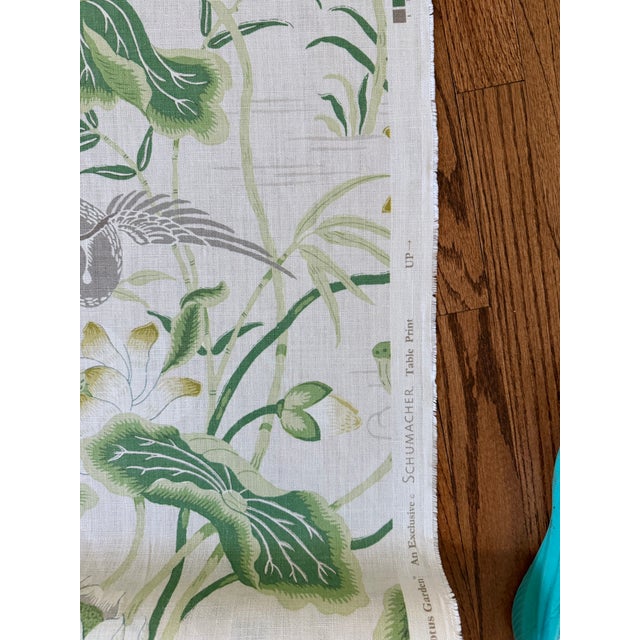 Schumacher Lotus Garden Leaf Fabric 8 Yards For Sale In Raleigh - Image 6 of 7