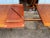 Regency Style Cross banded Mahogany Banquet Dining Table with 2 Leaves and Custom Extension. Unmarked but well made,...