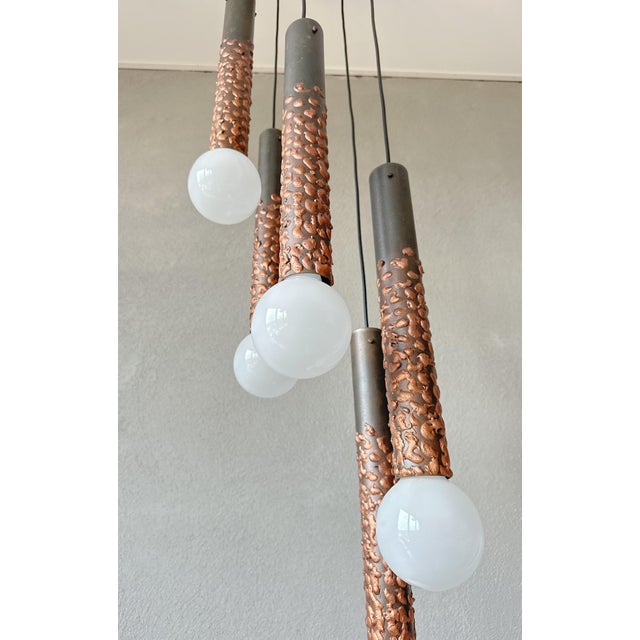 1970s Vintage Cascade Pendant Light from Glashütte Limburg, 1970s For Sale - Image 5 of 15
