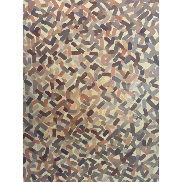 Vintage Monochromatic Abstract Painting For Sale - Image 4 of 9