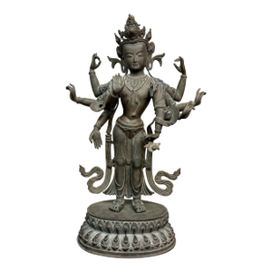 Bronze Eight-Armed Bodhisattva Statue From Nepal